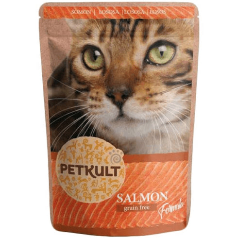 Hrana umeda pentru pisici Petkult cu somon 100g